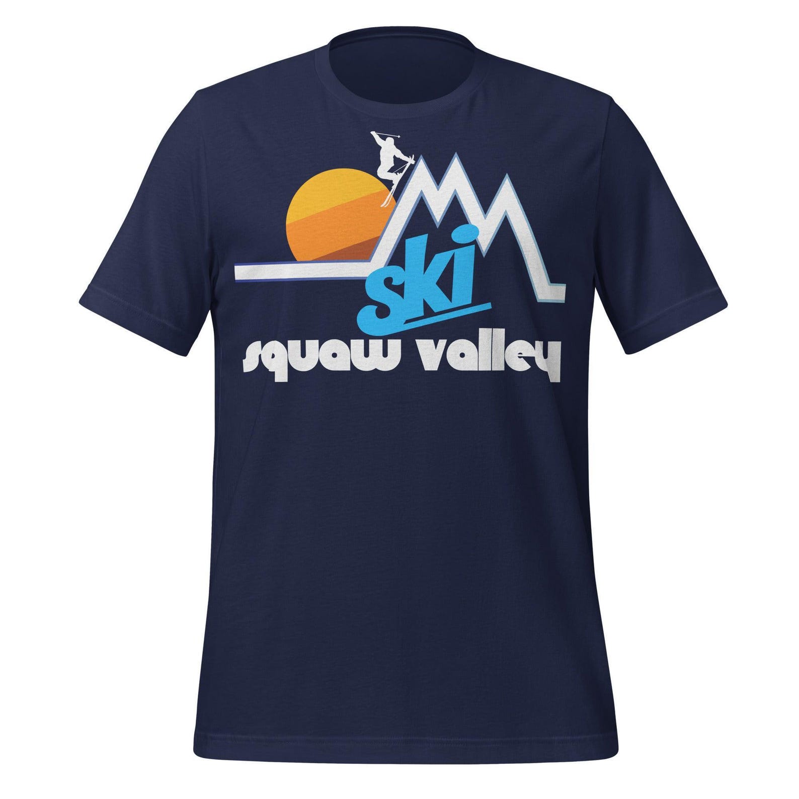 Squaw Valley Ski Shirt: Retro Sun Stripe - 100% Cotton 4XL