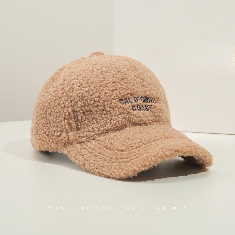Autumn and Winter Style Fashionable  Casual and Versatile Warm and Cold Proof Thickened Baseball Cap Plush Comfortable Women's Style