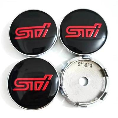 4pcs 60mm Applicable To Subaru Hub Cover STI Red Tire Center Cover Tire and Car Wheel Styling Accessories