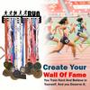 Custom Wall Mounted Sports Medal Display Holder Holds 60 Medals Iron Home Decor Birthday Gift