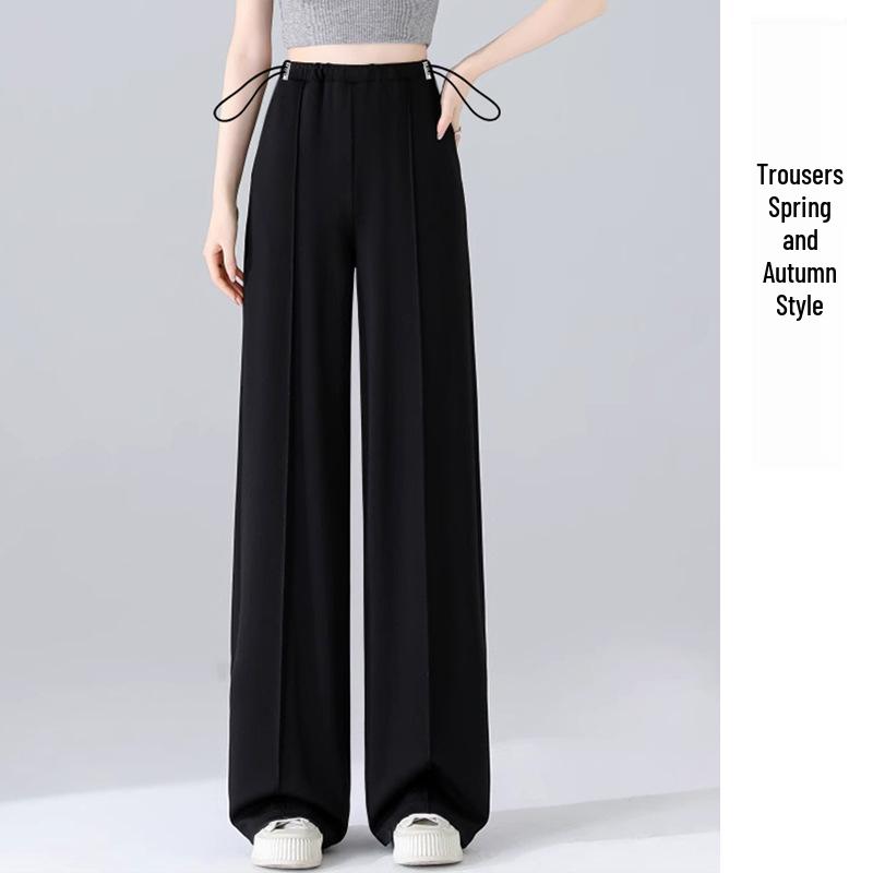 Velvet Draped Wide-Leg Maternity Pants for Autumn & Winter - Full-Length & Nine-Tenths Options 3XL