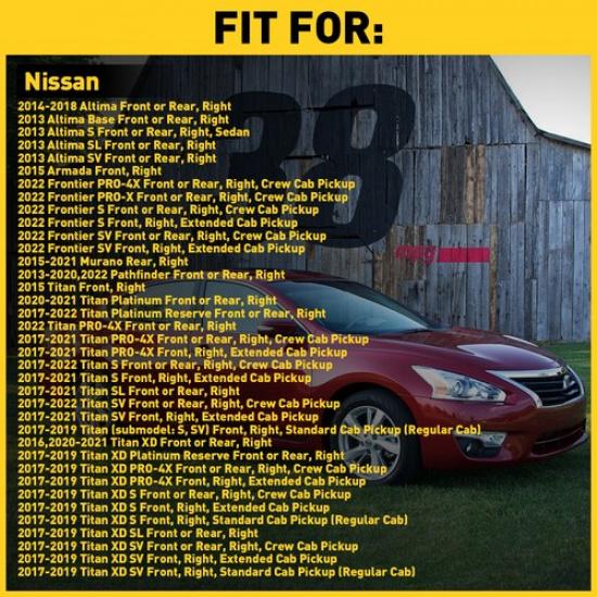 Interior Door For Handle 2013-2018 Altima Chrome Nissan Lever Knob Black RH Side