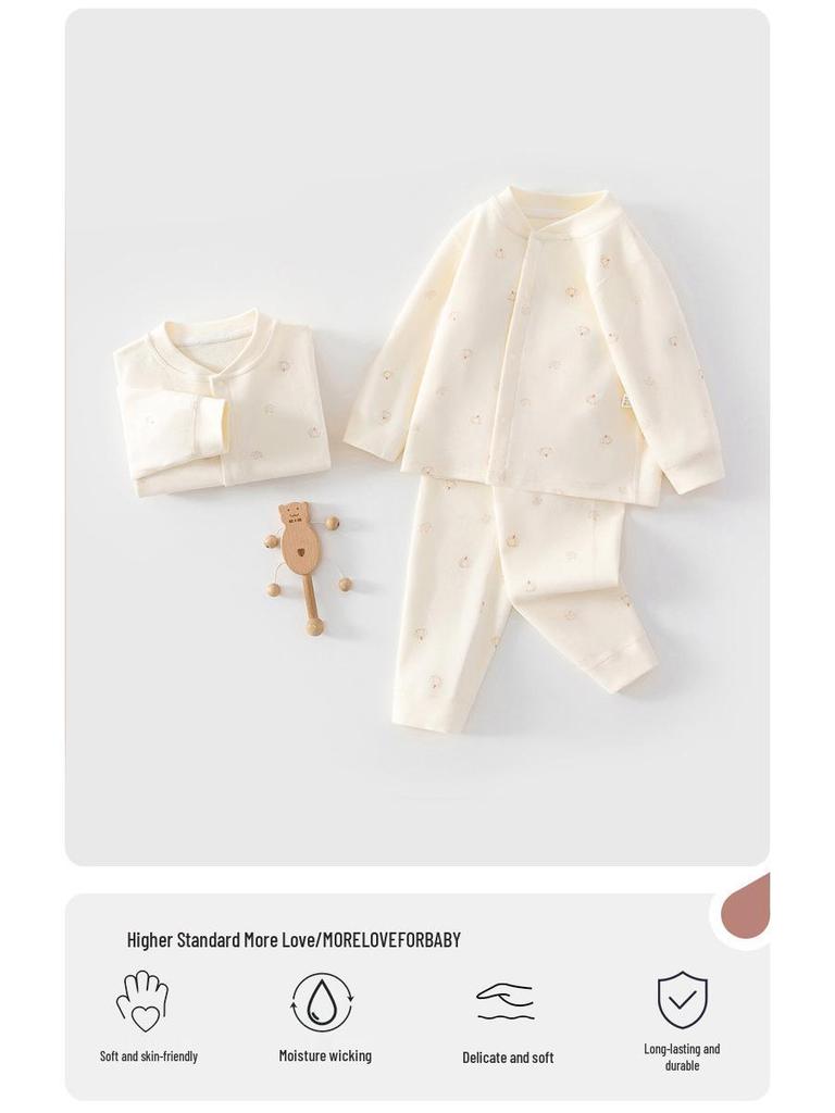 Hohe Taille Baumwolle Baby Hausanzug Set - Ohne Etikett, Bauchschutz, Herbsthose für Mädchen