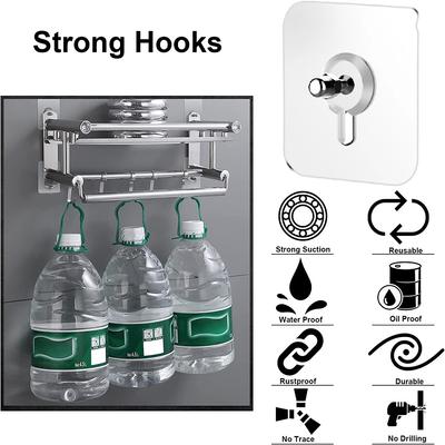 30PCS Seamless Self-Adhesive Hanging Hooks Punch-Free Nail and Screw Stickers