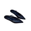 Sheepskin version~ New pointed thick-soled bag head half slippers French retro one-word buckle strap fashionable light mouth Mueller shoes