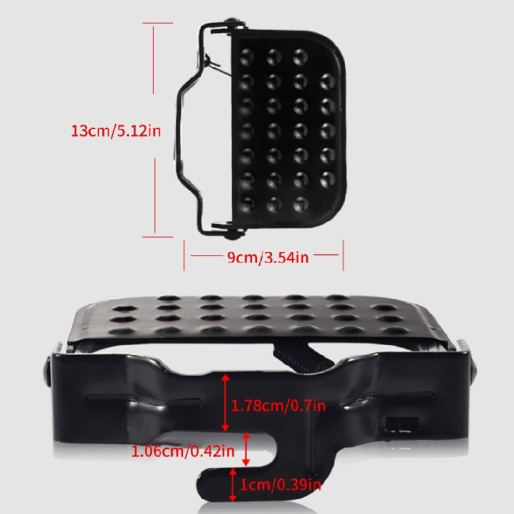 2Pcs Bike Rear Pedals Steel Folding Bike Pegs Non-slip Bicycles Footrests Pedals