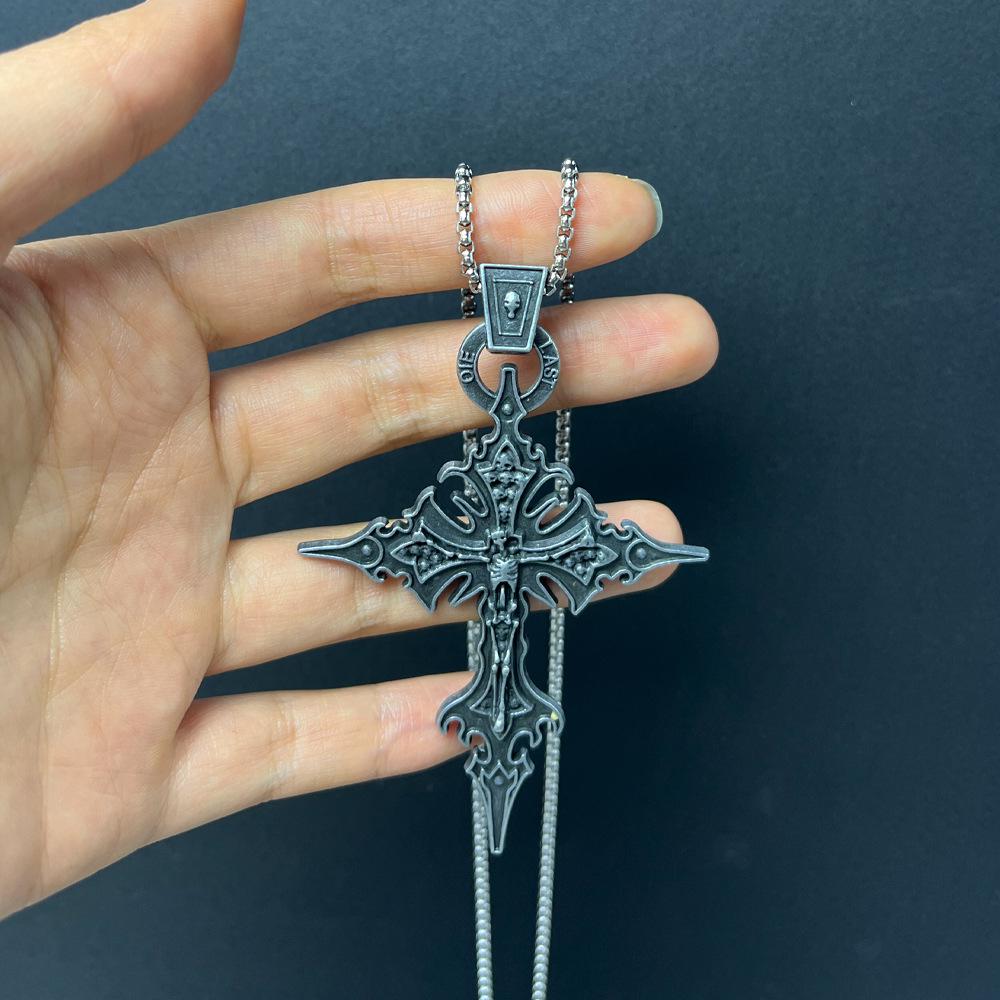 Personalized Retro Gothic Skull Pendant Necklace - European American Fashion Jewelry