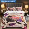 Stained Glass Gothic Romance 3pcs K-pop Music Group Bedding set,Ideal for Bedroom, Dormitory,Including Duvet Cover And 2pcs Pillowcases,Fan Gifts