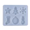 Handmade Silicone Mould Jewelry Ornaments Casting Mold DIY Crafts Christmas Snowflake Snowman Pendants Epoxy Resin Mold