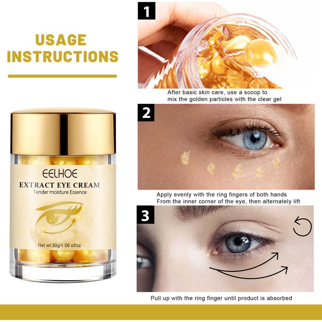 EELHOE Golden Revitalizing Eye Cream Eye Firming Fade Dark Circles Fine Lines Skin Lifting and Firming