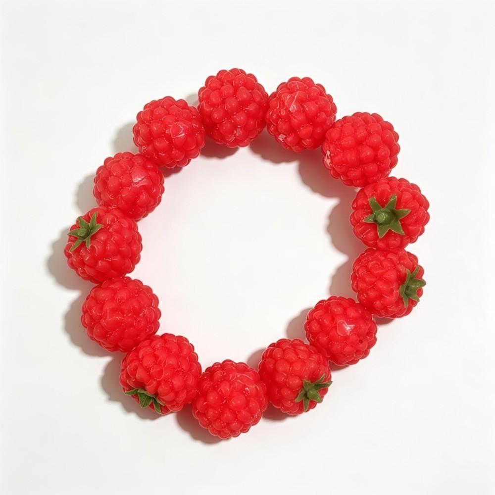 Elastic Fruit Hand Chain Colorful Stackable Bracelet Fashion 3D Resin Bead Bracelet  Party