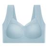 Damen Sport-BH mit breitem, elastischem Riemen, einfarbig, stoßfest, nahtlos, dünnes Mesh, Push-Up, Anti-Hängenbleiben, kabelloser Yoga-Jogging-BH