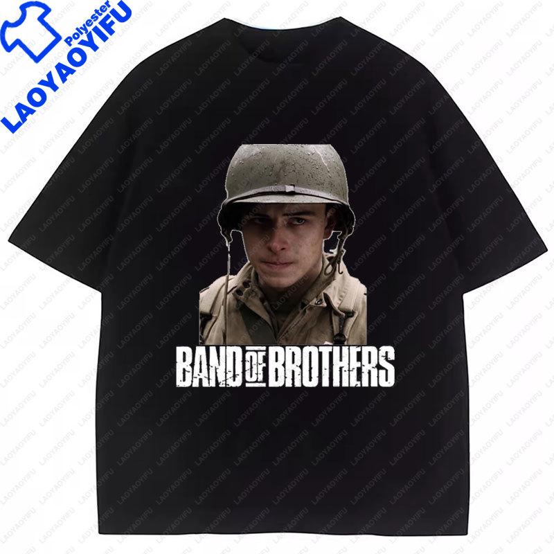The Famous TV Series Band of Brothers Graphic T Shirt Tom Hanks Fans Clothes Vintage Classic Movie Tee Unisex Women Camisetas Tops