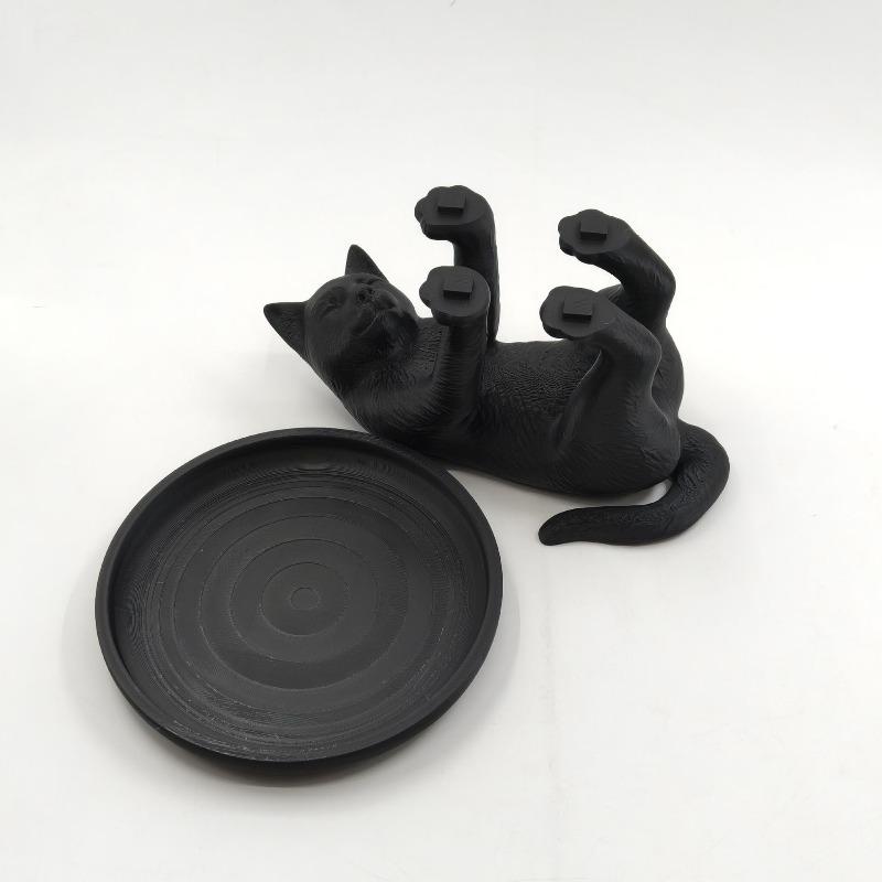 1/2pcs Simple Funny Cat Jewelry Tray Cartoon Cat Display Stands Bracelets Ring Home Ornaments Holder Dish Desktop Decor