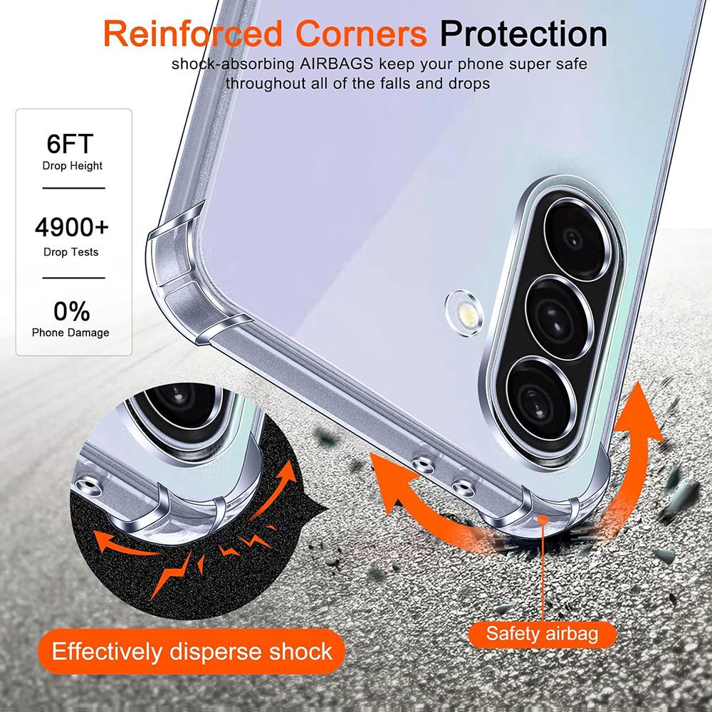 Shockproof Silicone Soft Case For Samsung Galaxy A56 A36 A26 A16 A06 5g Clear Ultra Thin Back Cover Luxury Slim Shell Coque Caso