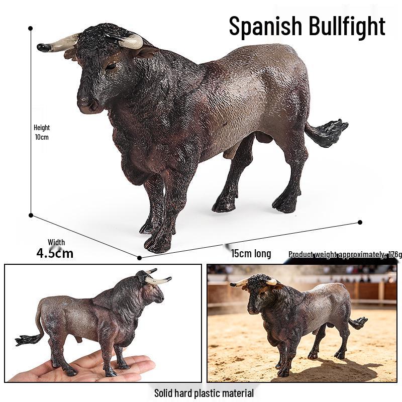 Realistic Farm Animal Model Set: Dairy Cow, Simmental Bull, Yellow Cattle, Fighting Bull, Water Buffalo, Yak