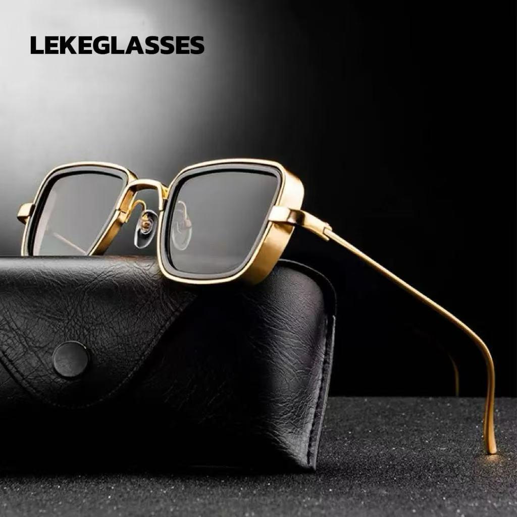 2025 Trendy Retro Metal Square Men's Sunglasses - UV Protection, European & American Style