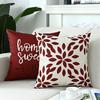 Kissenhülle 45x45 cm quadratisch rot geometrisch modern dekorative Kissenhülle für Kissen Wohnzimmer Sofa Heimdeko