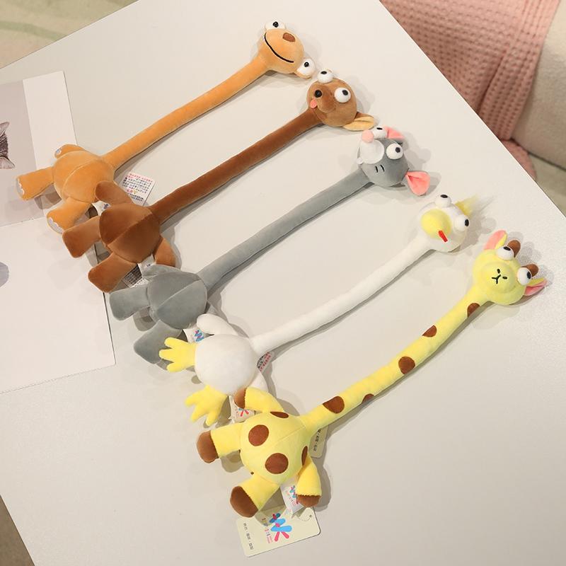 Long Neck Critter Snuggly Key Chain Plush Soft Plushie Dual Purpose Curtain Holder Stress Relief Backpack Pendant Suitable For Room & Backpac