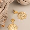 AUGUST ALICE 14K Vintage Medal Drop Earrings