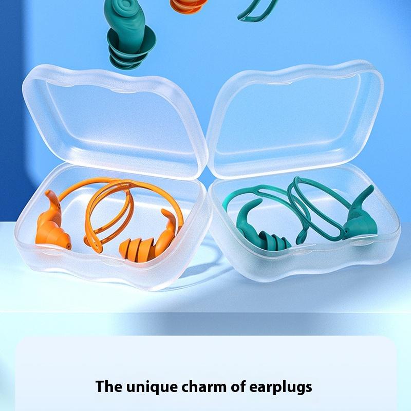 Swim Ear Plugs With Rope Silicone Waterproof Anti-Noise Pool Swimming Earplugs Water Sports Accessories Swim Swimming Ear Plugs