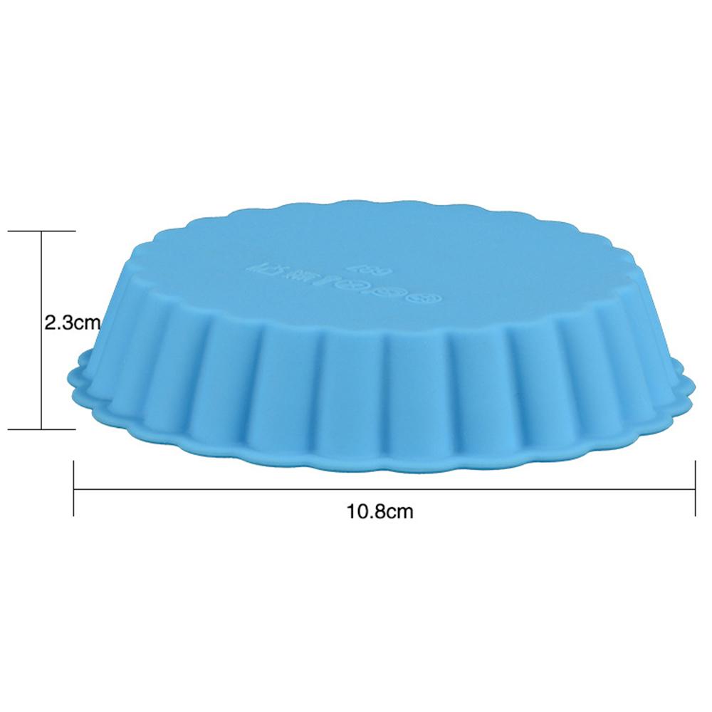Silicone Tart Molds Mini Quiche Molds Non-Stick Round Fluted Flan Pan With Loose Bases Cake Mold Cake Pastry Tools Accessories