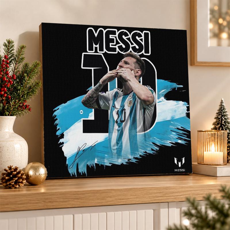 Lionel Messi Diamantmalerei Set 5D Vollbohrer DIY Diamantmosaik Wandkunst Heimdekoration