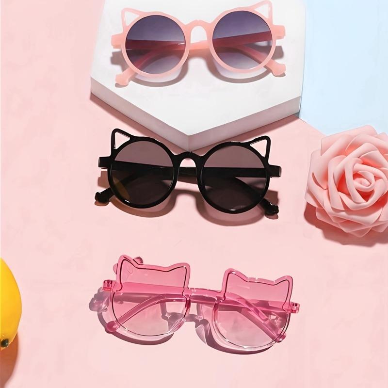 Girls Boys Cute Animal Cartoon Ears Sunglasses Outdoor Sun Protection Children Lovely Vintage Sunglasses