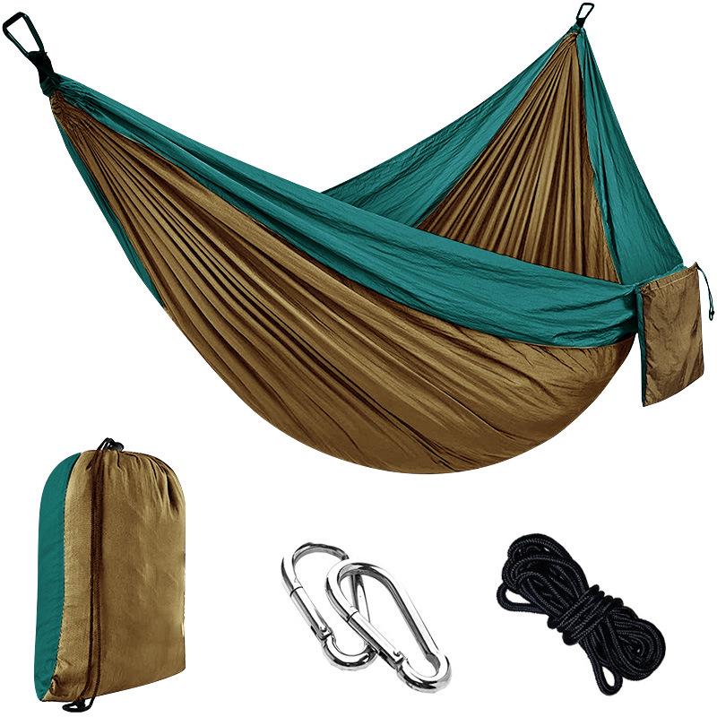 Customized Nylon Parachute Hammock: Single/Double Anti-Rollover Swing Chair for Camping & Indoor/Outdoor Use.