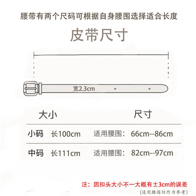 Simple light brown lady pin buckle belt, versatile casual soft leather decorative belt wholesale directly from the manufacturer