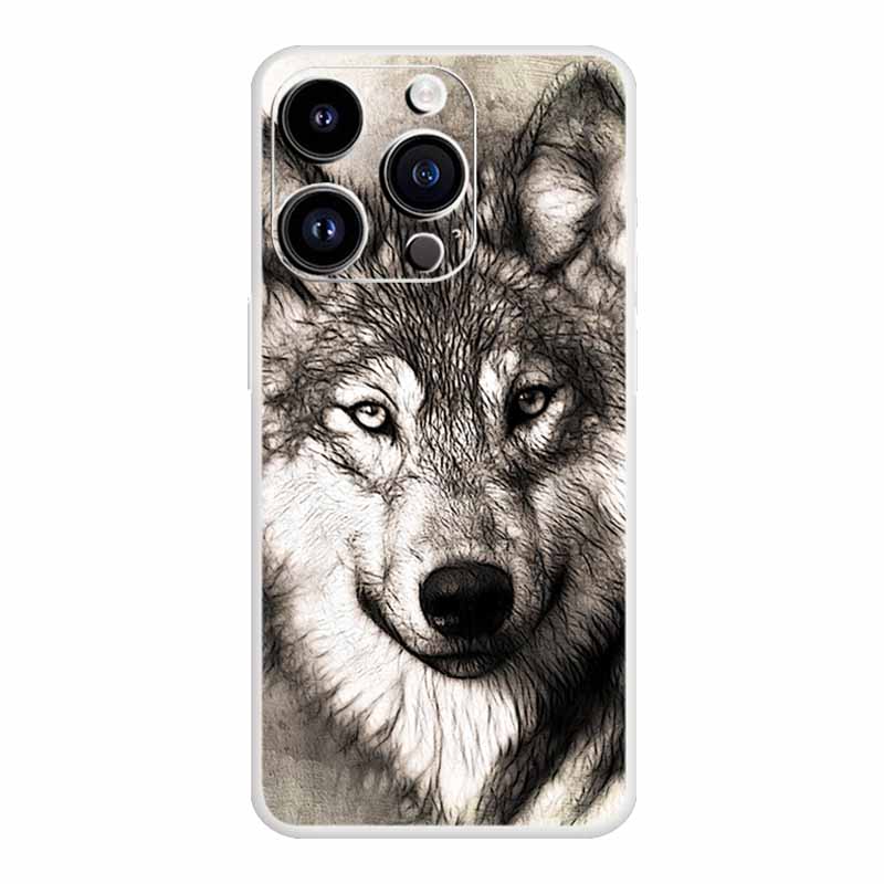 Für iPhone 16 Pro Max Hülle Luxus Silikon TPU Weiche Abdeckung Handyhülle iPhone16 plus 16e Stoßfester Bumper Funda Tiere Hülle