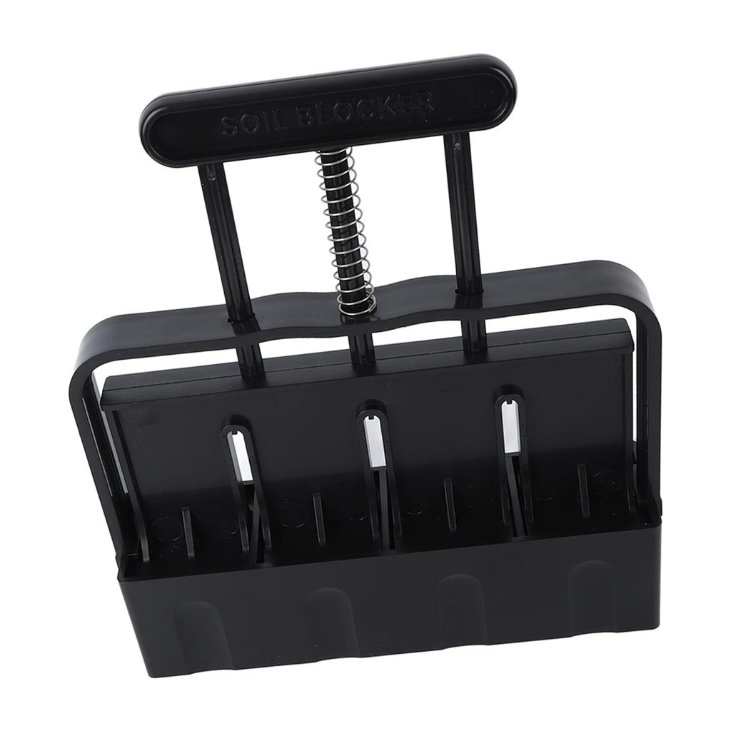 Soil Block Maker with Comfortable Handel ABS 4 Cell Soil Blocking Tool for Seed Starting Germination