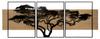 Wall Panel Lagos Iron And Wood Set 3 Pcs Cm 204X2X80 (72X2X80-60X2X80)