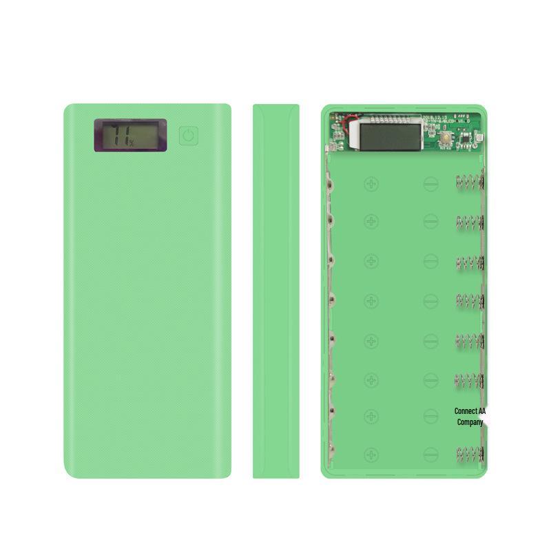 8-Cell Weld-Free Power Bank Kit with Dual Input and LCD Display