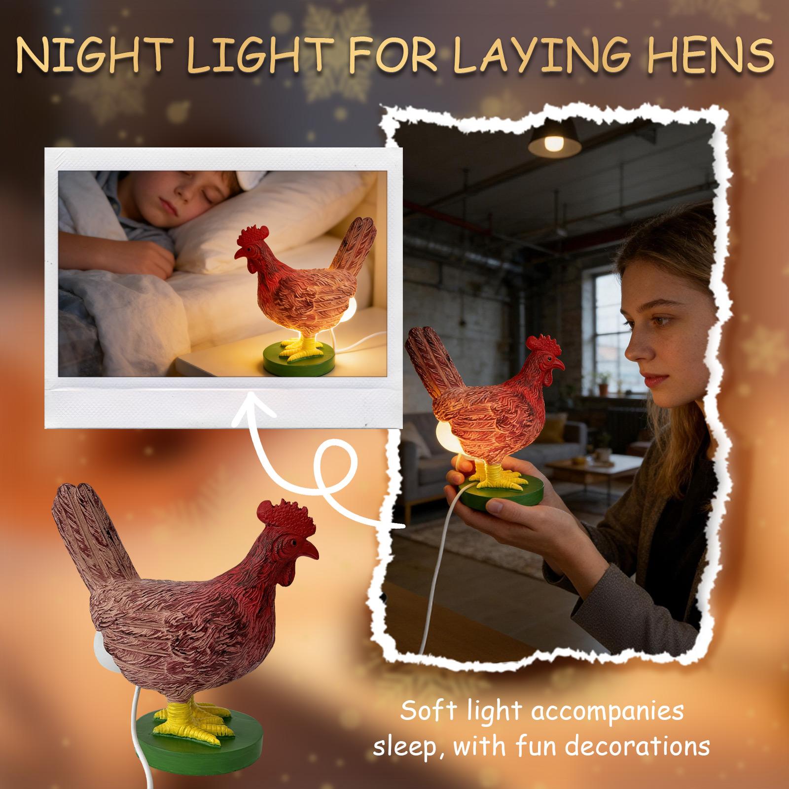 

Night Light, , Egg-laying Chicken Lamp, Bedside Night Light, Home Desktop Decoration. One Size червоний