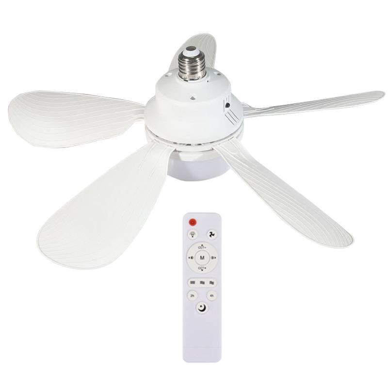 E Screw Five-Leaf Silent Fan Light for Living, Dining, and Bedroom