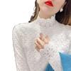 Women's Stylish Slim Fit Lace Brushed Base Layer Shirt - Autumn & Winter Fashion
