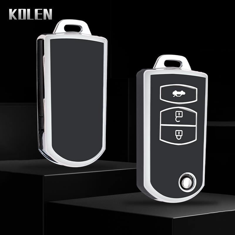 New Tpu Car Flip Key Case Cover Shell Fob For Mazda 2 3 5 6 Cx7 Cx9 Rx8 Mx5 M6 Key Protector Holder Keyless Accessories Keychain