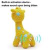 Latex Giraffe Dog Chew Toy Bite Resistant Pet Squeaky Toy Puppies Teething Cleaning Interactive Toy for Small Medium Large Breeds Dogs