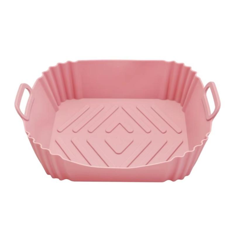 Baking Bread Pan Reusable Silicone Air Fryer Basket Liner Pot Tray Container Baking Mold Canister Shape Protector Accessories