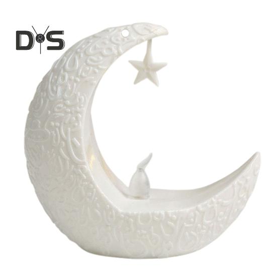 Mini Ramadan Moon Light Ramadan Decoration Soft Glow Battery Powered Eid Ramadan Candle Light Nightstand Decor