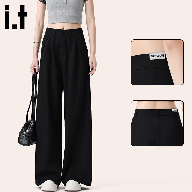 CHOCOOLATEit Premium Drape Wide-Leg Suit Pants for Women M