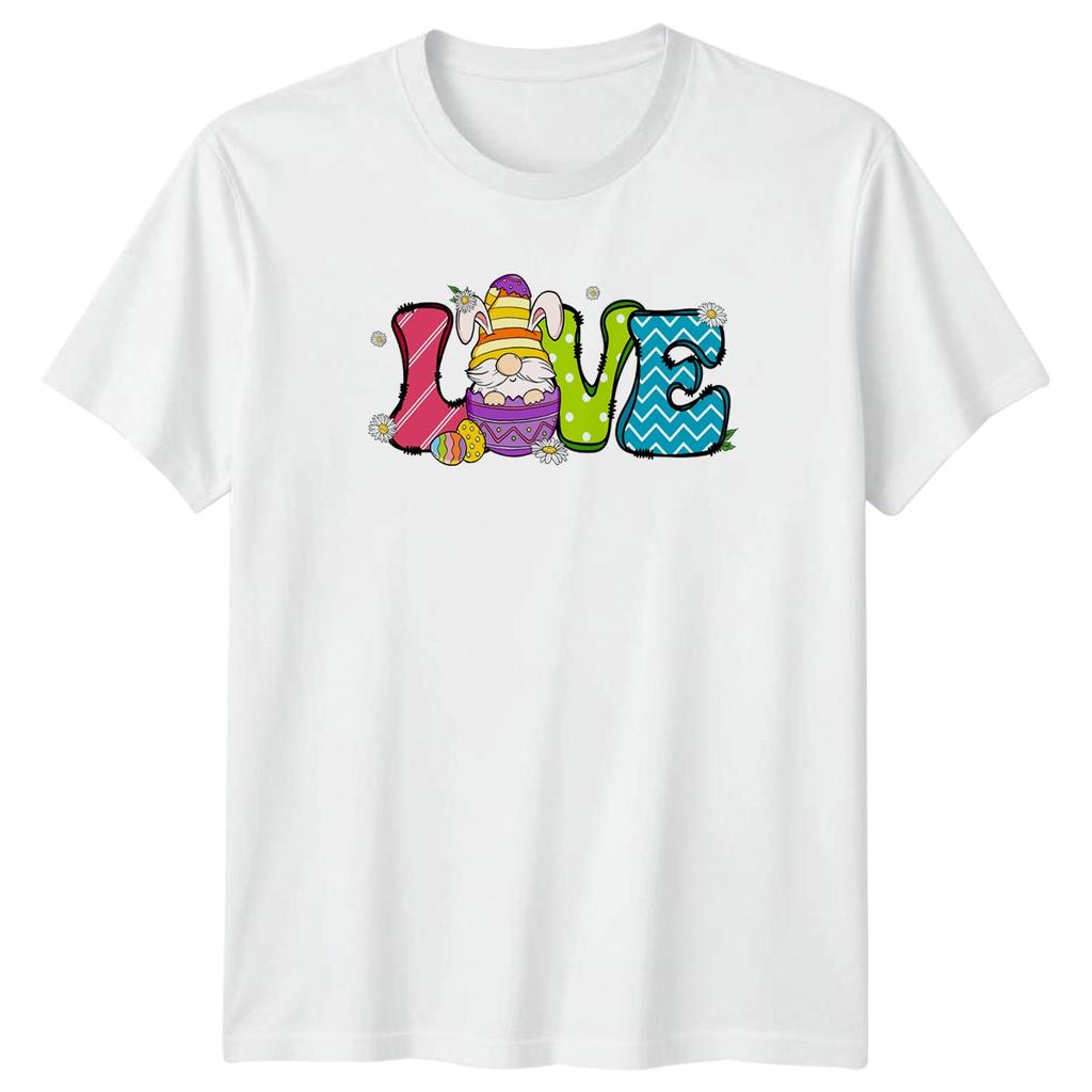 Love TShirt Spring Holiday Easter Gnome Easter Gift For Him And Her