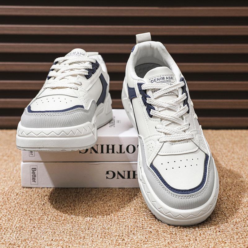 Men's shoes spring and summer shoes men's leather surface breathable boys board shoes trend versatile casual sports leather shoes white shoes men