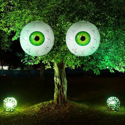 6pcs Halloween Inflatable Eyeball Balloons 22 Inch 3-color Horror Theme Party Eyeball Balloons For Halloween Scary Decorations