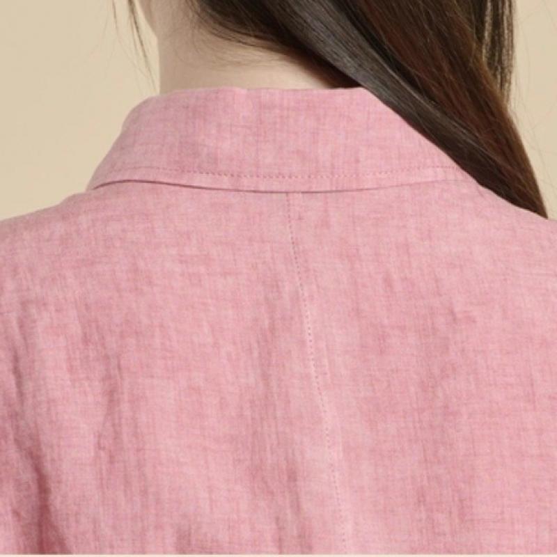 Bcbg Two Pocket Linen Shirt Style Blouse B6m4b426