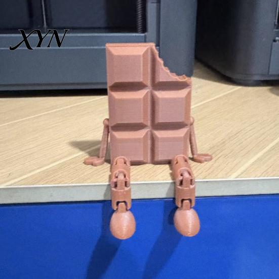 Compact Structure Sculpture 3D Printed Articulated Coffee Cup Figure, Movable Joint Desk Statue, Cute Versatile Room Decoration Bean Ornament,
