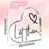 2D Flat Heart-Shaped Motivational Desk Decor, Inspiring Gift, Suitable for Wall Decoration, Porch, Room, Villa, Accents Home, Hallway, or Workplace -