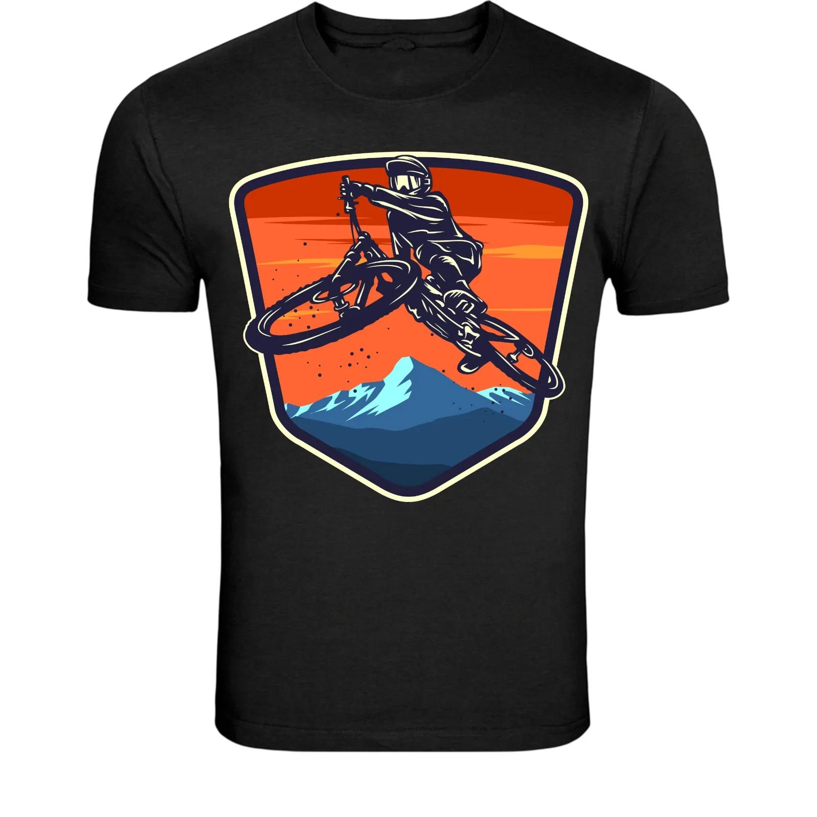 Mountain Bike Jump Adventure T-Shirt - Downhill MTB Rider S