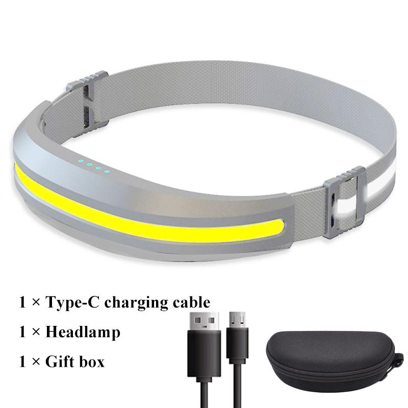 COB Tragbare Stirnlampe Rot und Weiß Doppelte Lichtquellen Lampe Arbeit LED Stirnlampe Outdoor Camping Angeln Laufen Scheinwerfer Lampe